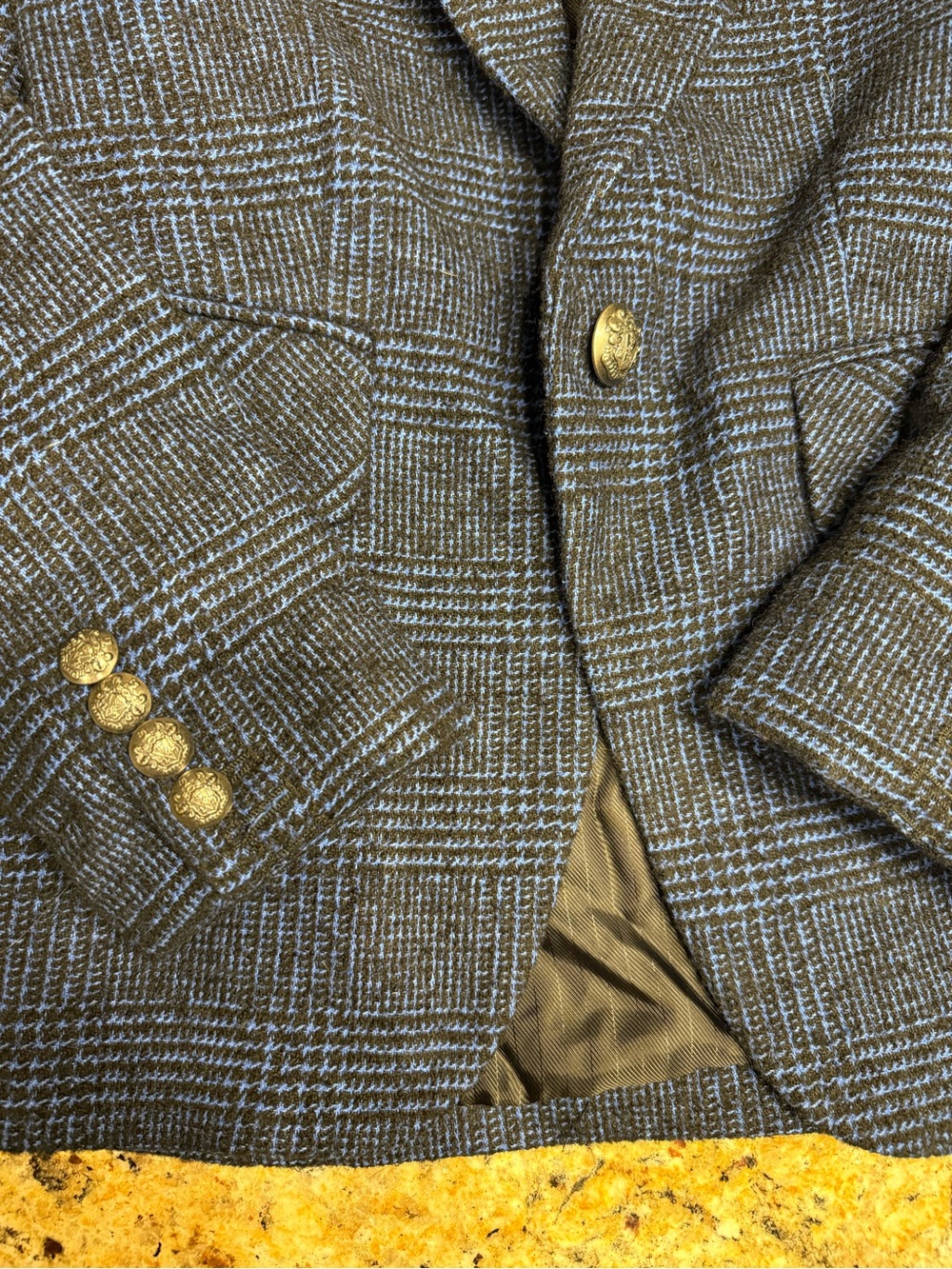 Veronica Beard Cutaway Dickey Blazer Jacket Blue Glen Plaid Size 2 - Picture 2 of 6